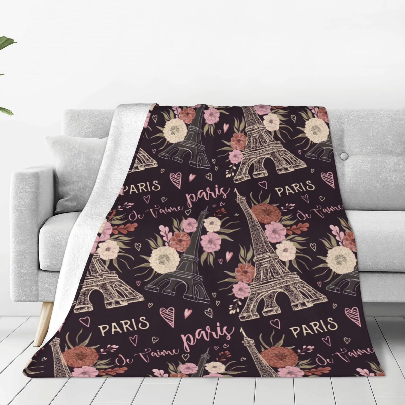 Home Textiles Paris - Романтический флисовый плед с цветочным узором