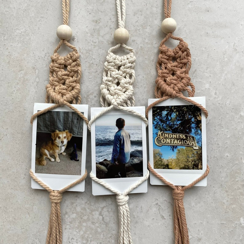 Home Textiles Photos - Настенная фоторамка для макраме, декоративное украшение
