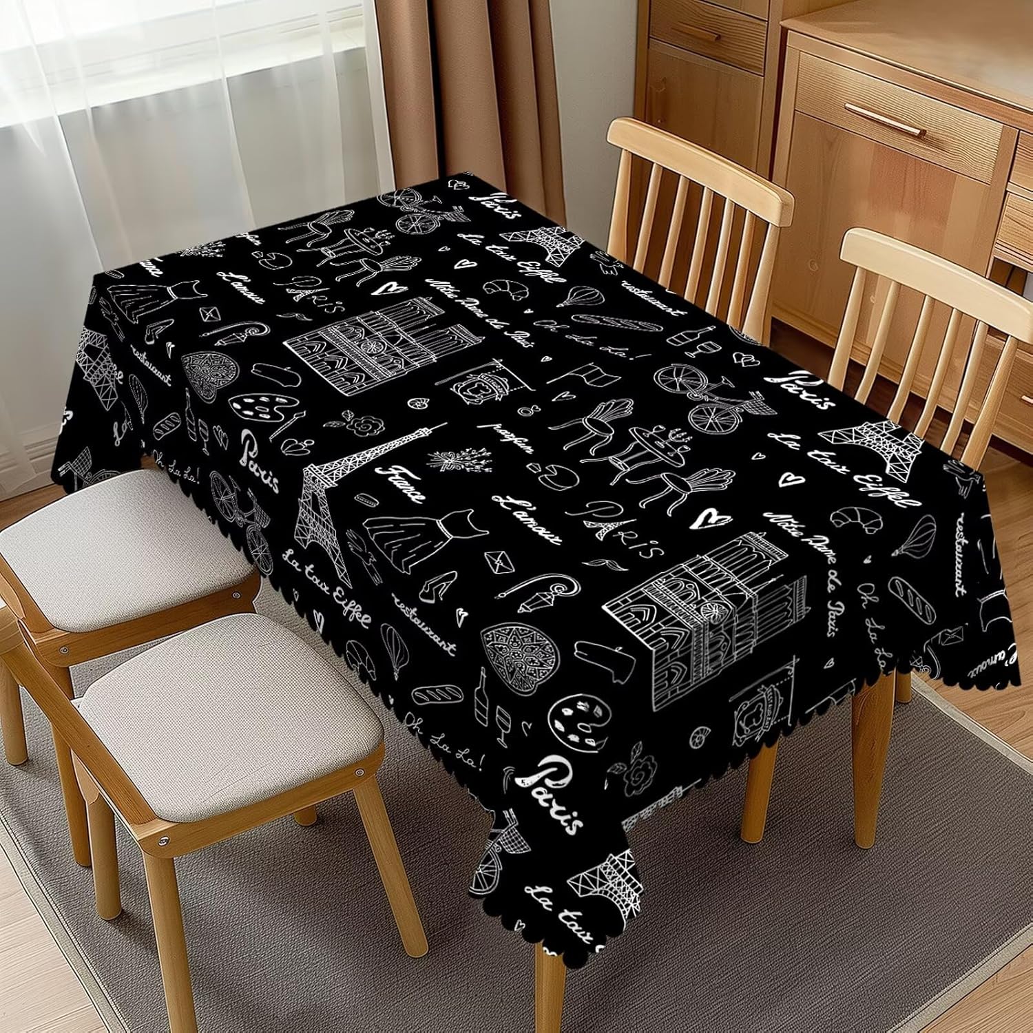 Home Textiles Paris - Скатерть с изображением Эйфелевой башни, Франция,
