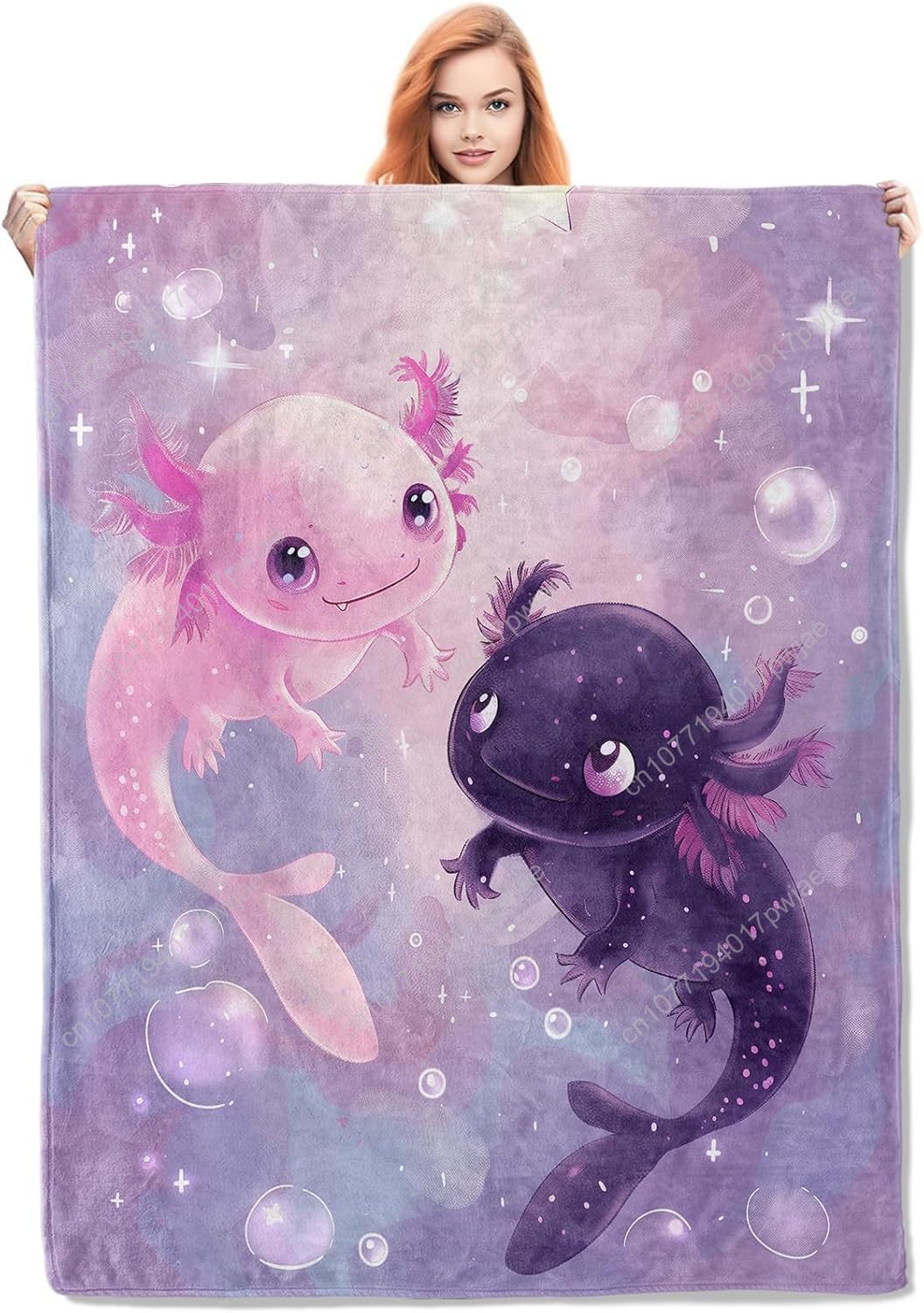 Home Textiles Usa - Одеяло Axolotl, милые фланелевые одеяла Axolotls,