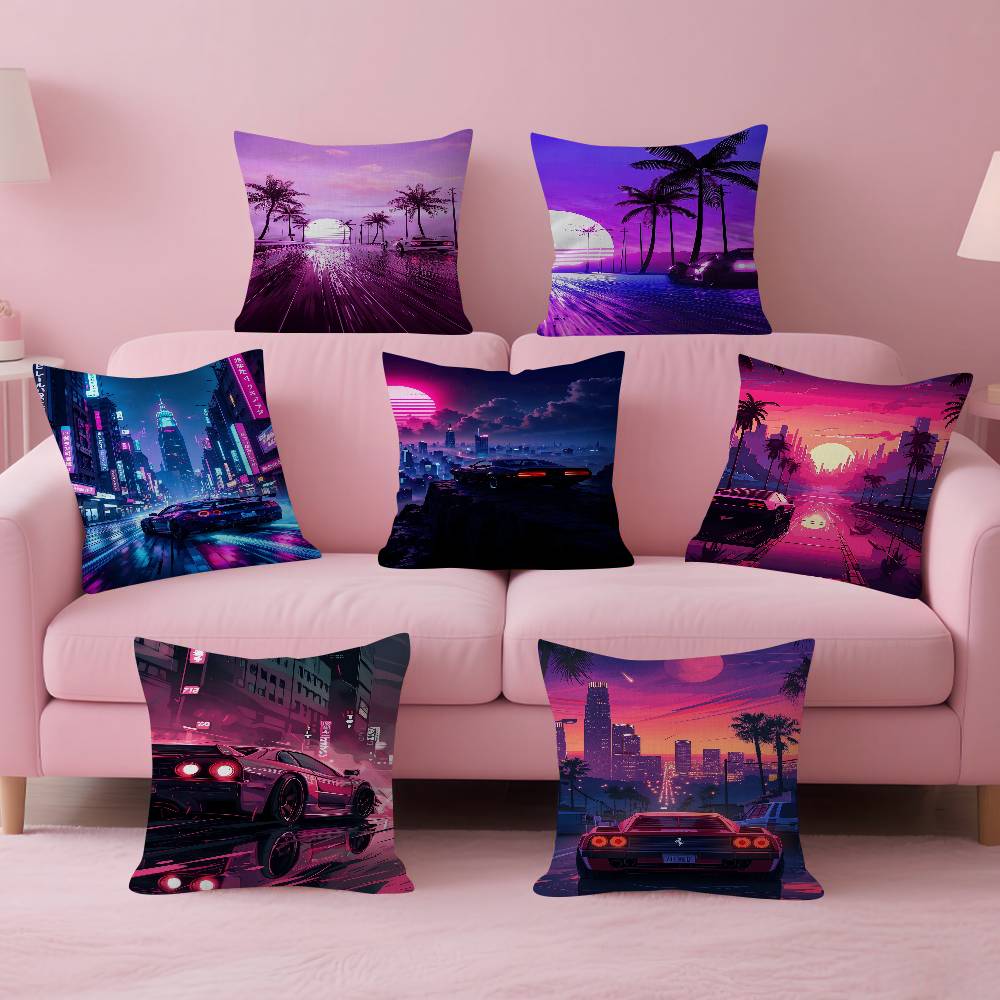 Home Textiles City - Наволочка для подушки с изображением неонового