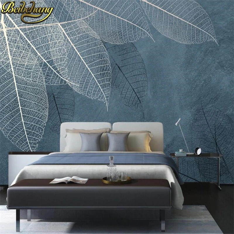 Home Textiles Photos - Фотообои с абстрактными листьями, 3D-обои для