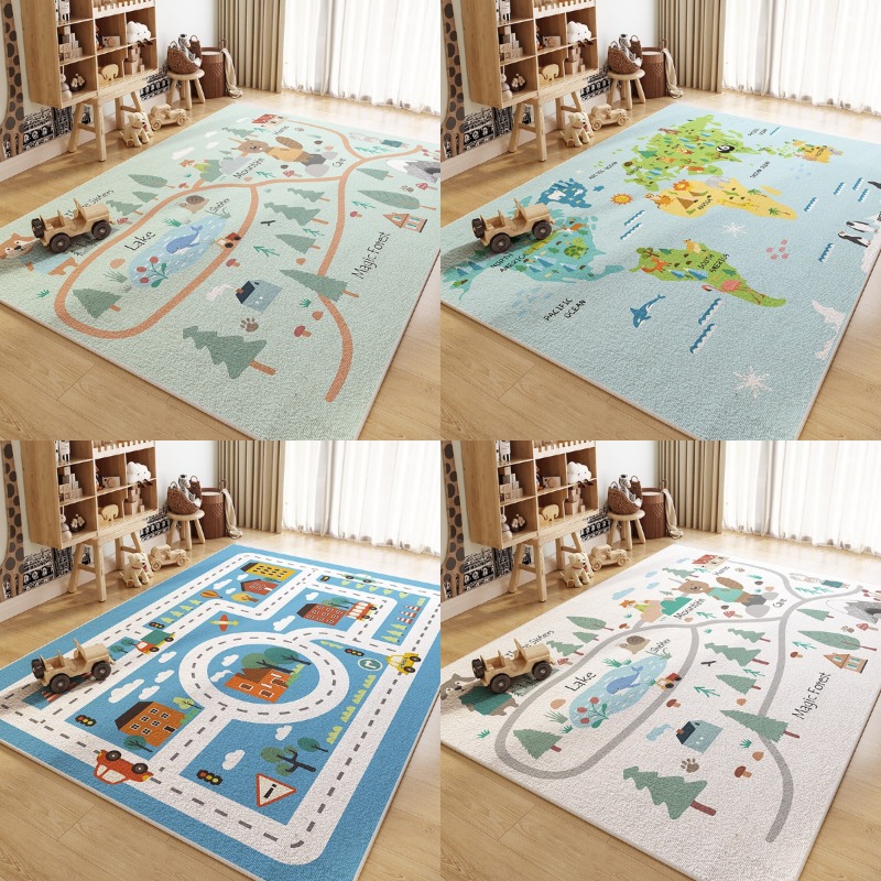 Home Textiles City - Коллекция детских развивающих ковриков: карта мира,