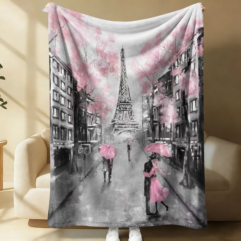 Home Textiles Paris - Плед из фланелевого флиса «Парижский дождливый