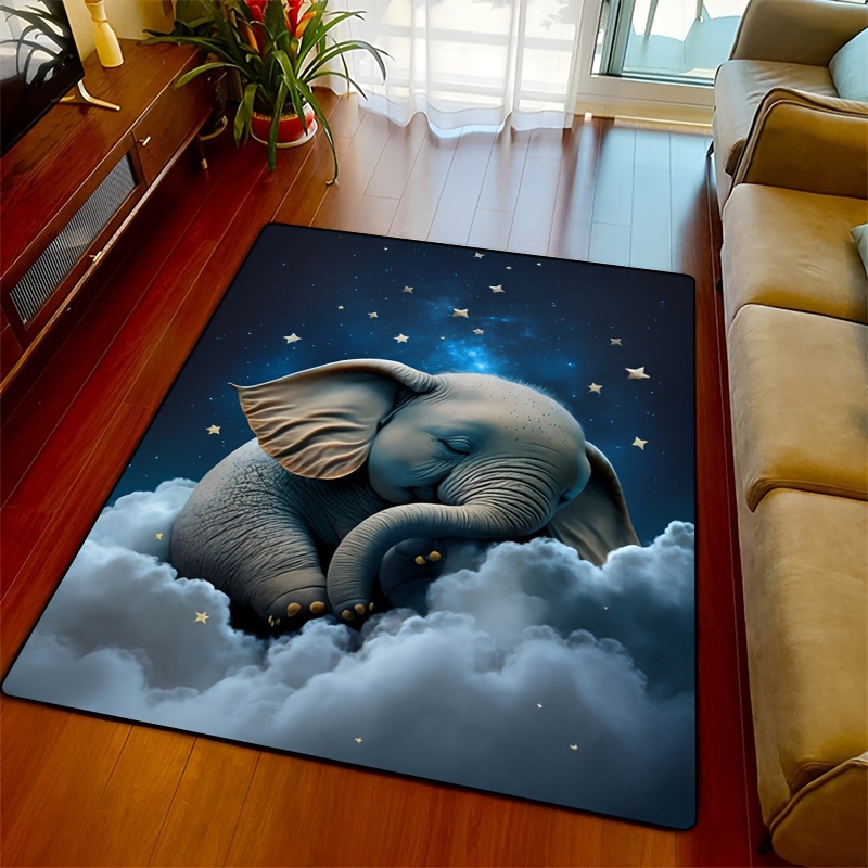 Home Textiles Design - Коврик мечтательный слон для детской комнаты