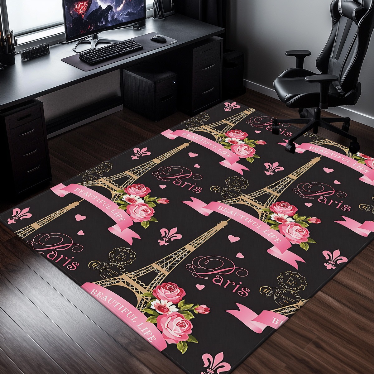 Париж Эйфелева башня Розовый К – обзор и цена Home Textiles Paris