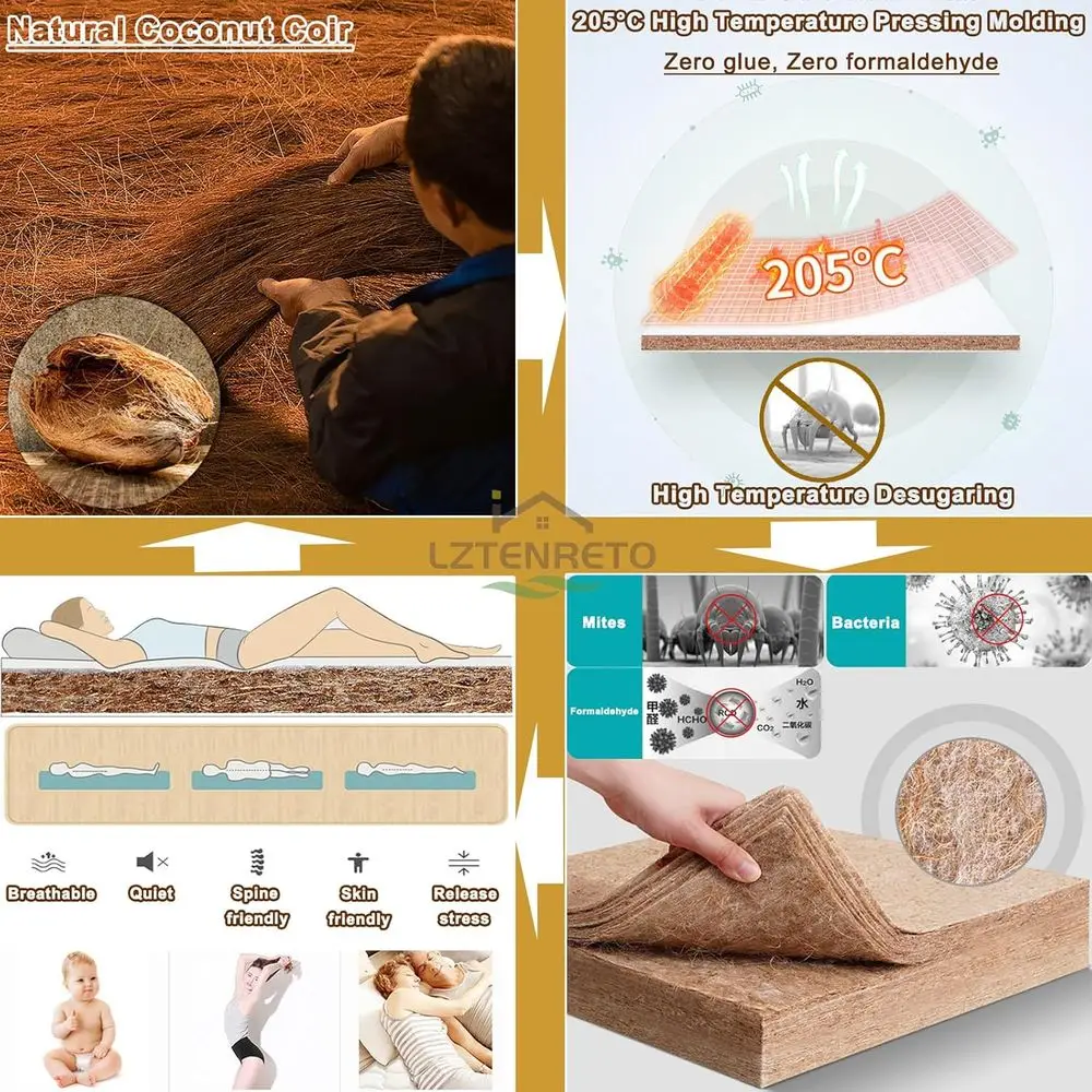 Наматрасник из кокосового воло – обзор и цена Mattress Pad Topper