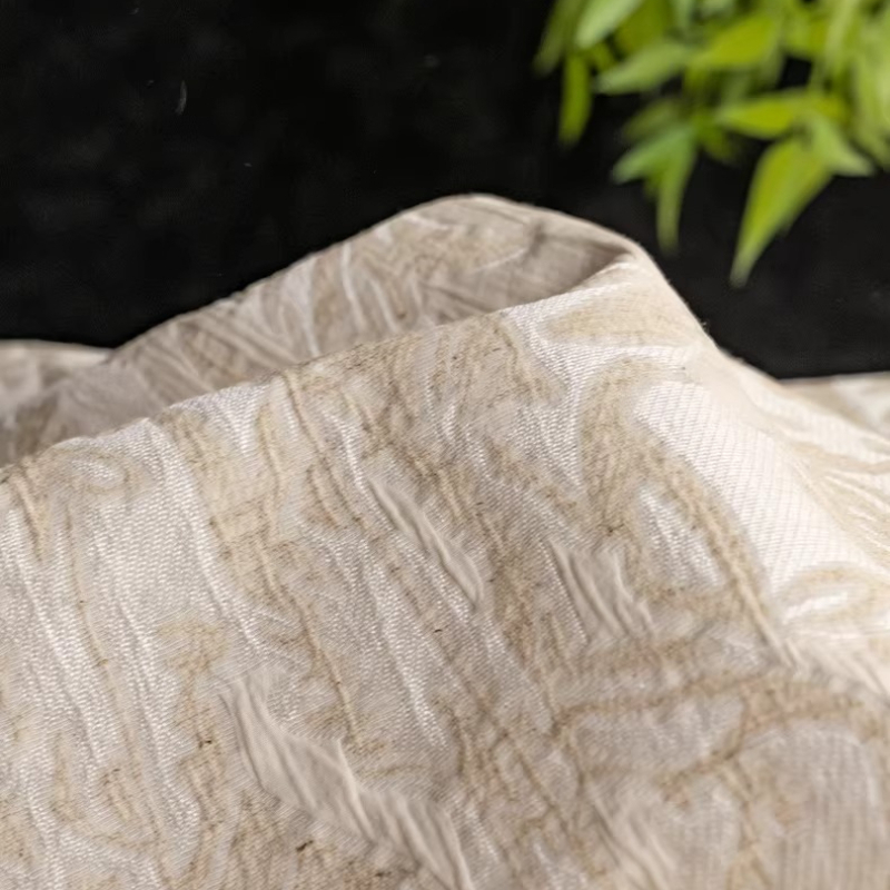 Бежевая льняная жаккардовая тк – обзор и цена Home Textiles Design